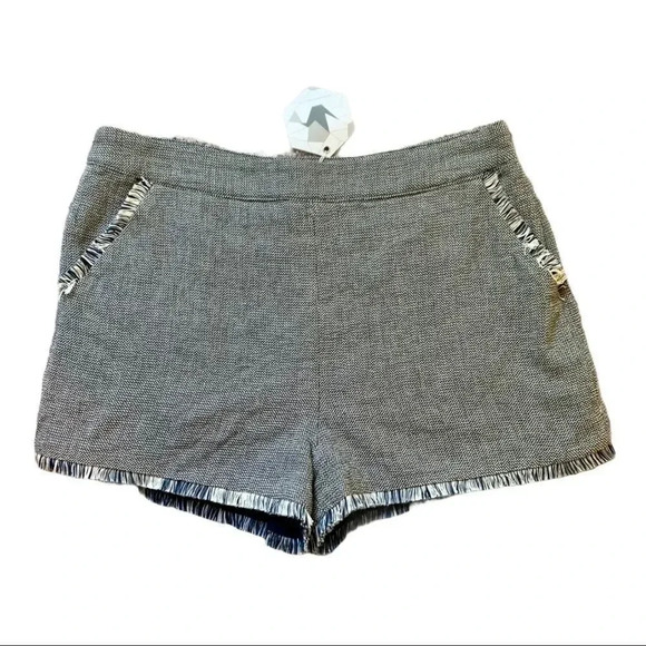 Paper Crane Pants - Ethereal Shorts by Paper Crane Knit Frayed Hem Blue Gray Size L